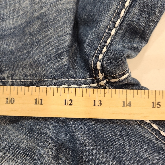 Vintage - Koman - Denim Shorts - Blue - White Stitching - Mens Size 34 -… - Picture 11 of 13